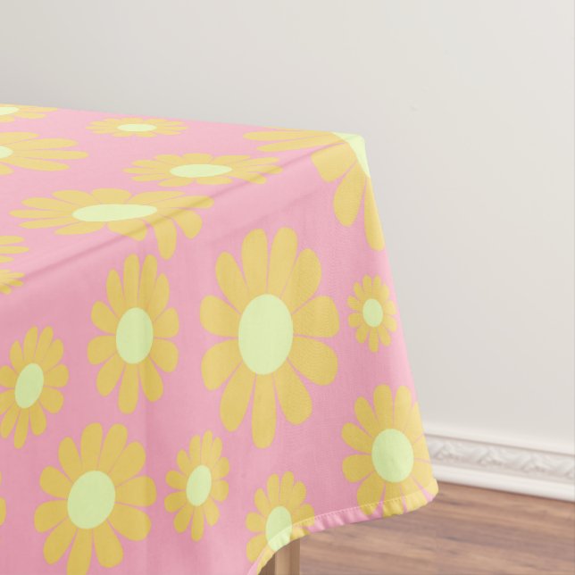 Toalha De Mesa Daisy Orange Peach (Posição Original)
