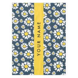 Toalha De Mesa Daisy Pattern, White Daisies, Seu Nome