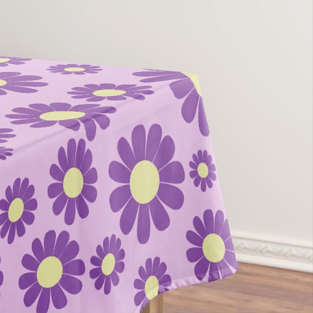 Toalha De Mesa Daisy Purple Lilac (Posição Original)