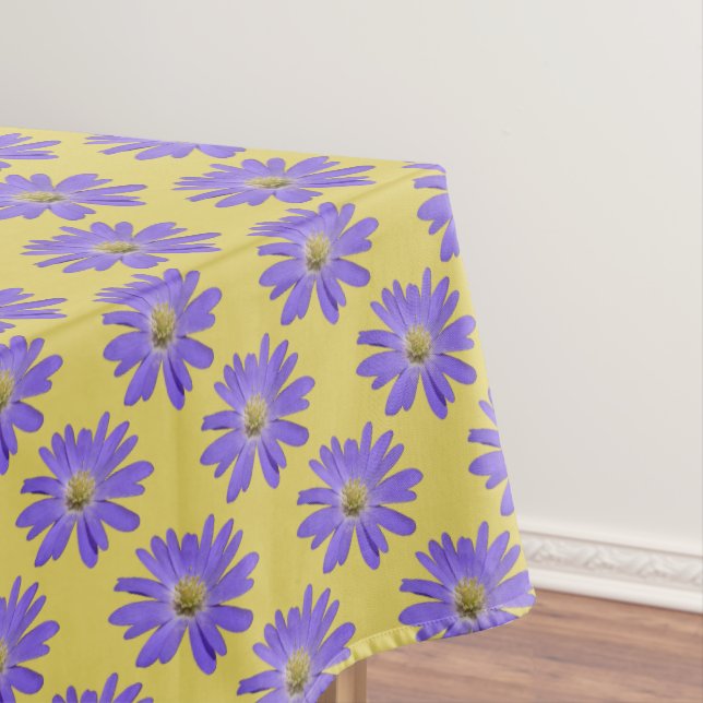 Toalha De Mesa Daisy Tablecloth Purple Daisy Flowers Tablecloth (Posição Original)