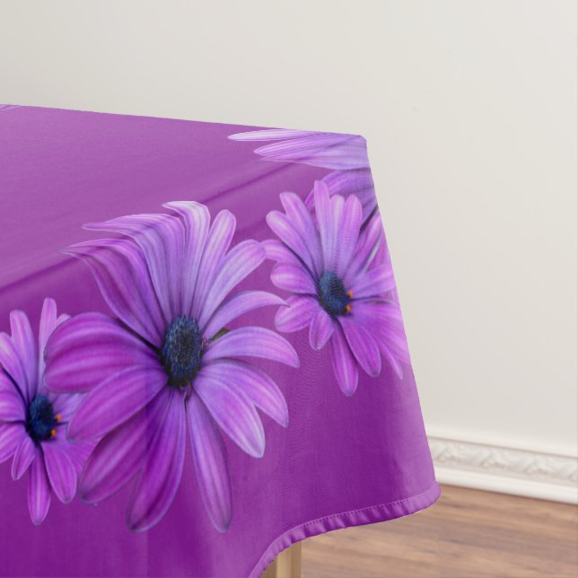 Toalha De Mesa Daisy Tablecloth Purple Daisy Flowers Tablecloth (Posição Original)