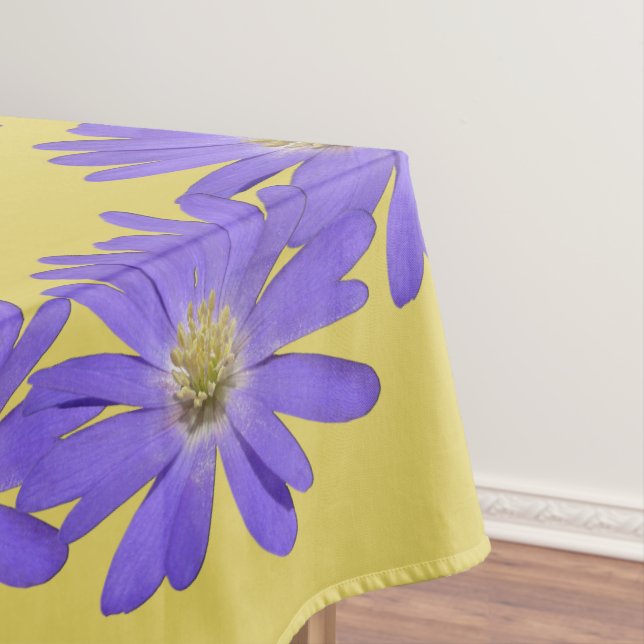 Toalha De Mesa Daisy Tablecloth Purple Daisy Flowers Tablecloth (Posição Original)