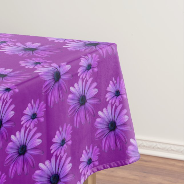 Toalha De Mesa Daisy Tablecloth Purple Daisy Flowers Tablecloth (Posição Original)