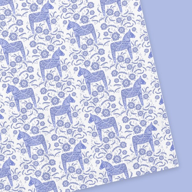 Toalha De Mesa Dala Horse Blue e White Tablecloth (Criador carregado)