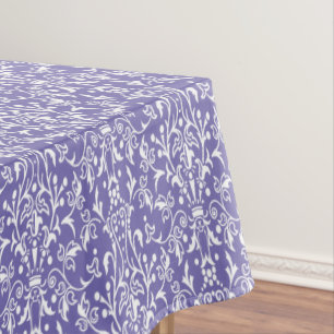 Toalha De Mesa Damask Purple e White