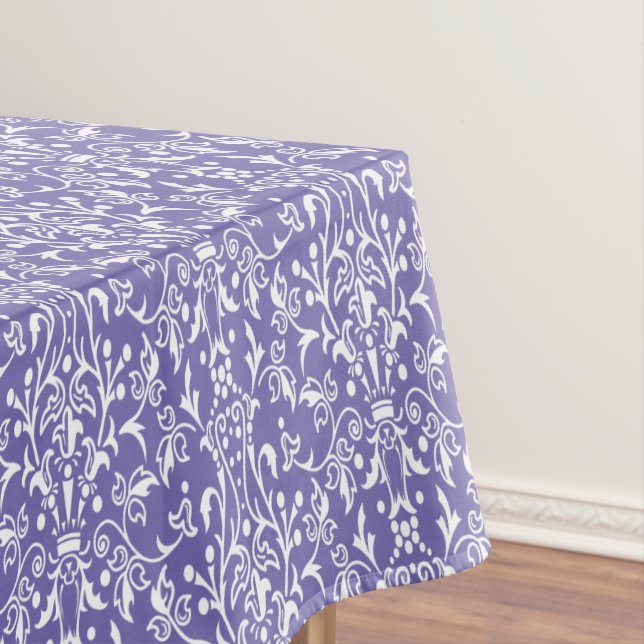Toalha De Mesa Damask Purple e White (Posição Original)