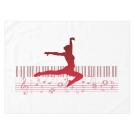 Toalha De Mesa dançarina de balé em um teclado