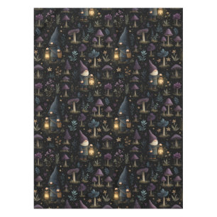 Toalha De Mesa Dark Fantasy Gnomo e Mushroom Pattern