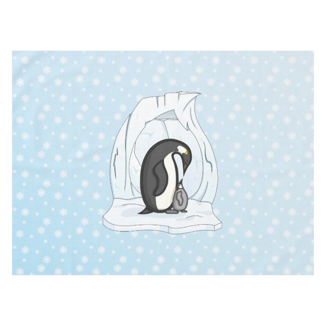 Toalha De Mesa Davin e Annie, a Tableloth dos Pinguins (Frente (Horizontal))