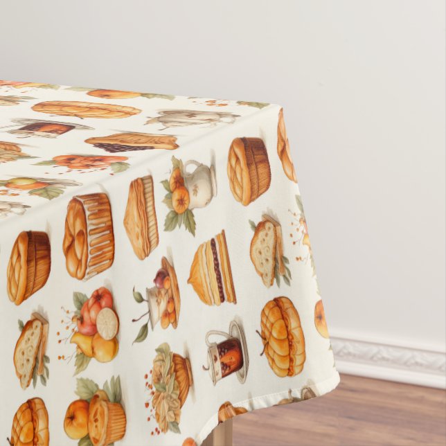 Toalha de Mesa de Ação de Graças – Pão, Torta & Ca (Posição Original)