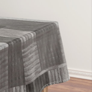 Toalha de mesa de burlap falsa com remendo de jean