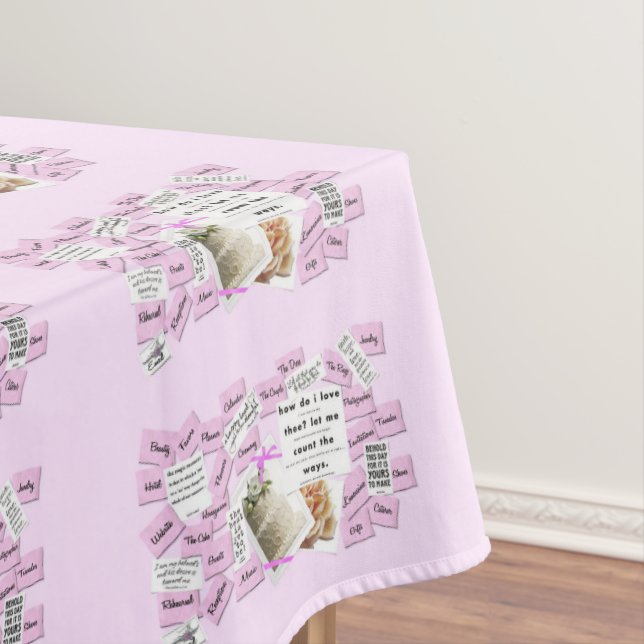 Toalha de mesa de casamento para bolo de casamento (Posição Original)