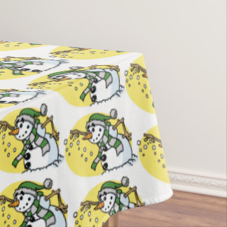 Toalha de mesa de Natal de Homem de Neve Clássico