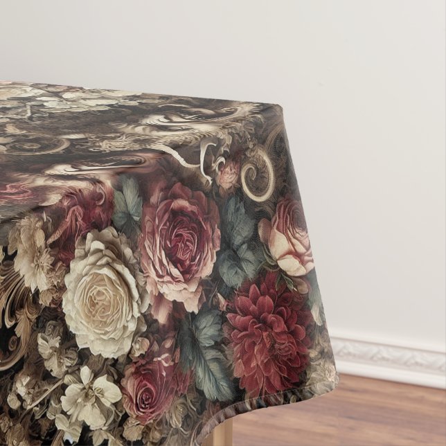 Toalha De Mesa Decadente Devilry - Padrão Gótico Grande (Posição Original)