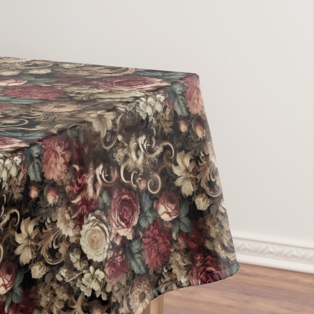 Toalha De Mesa Decadente Devilry - Padrão Médio Gótico (Posição Original)