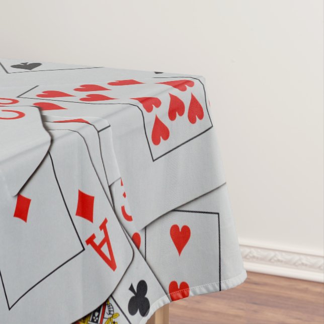 Toalha De Mesa Deck De Cartões De Brincadeira Espalhados, Tablecl (Posição Original)