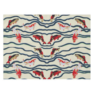Toalha De Mesa Deco Colorido Carpa Natação Decoração Marinha