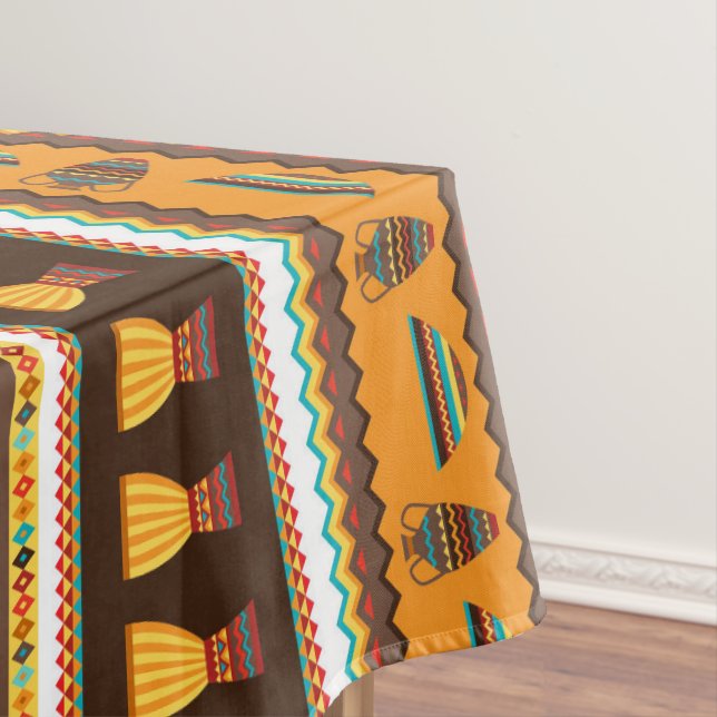 Toalha De Mesa Decoração de jantar de padrão tribal africano (Posição Original)