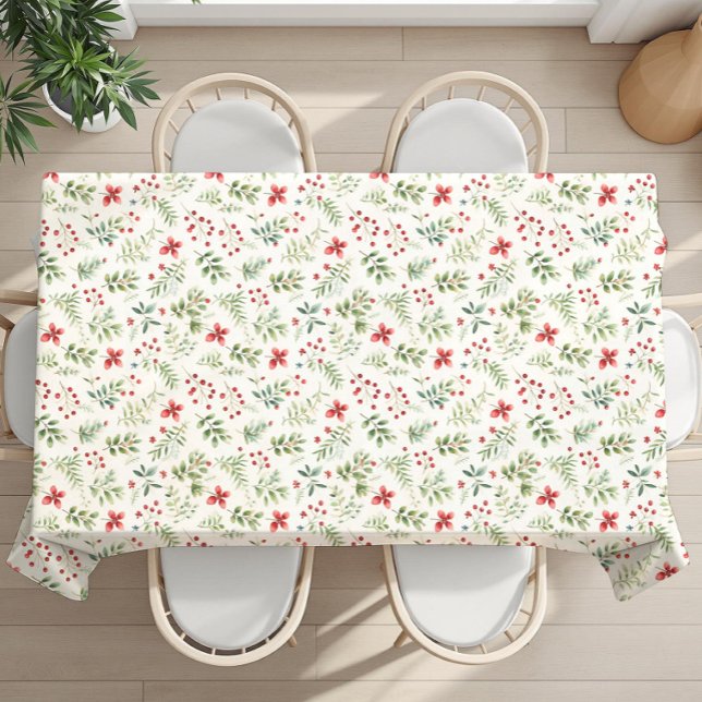 Toalha De Mesa Decoração de Natal com flores de inverno – Cozinha (Criador carregado)