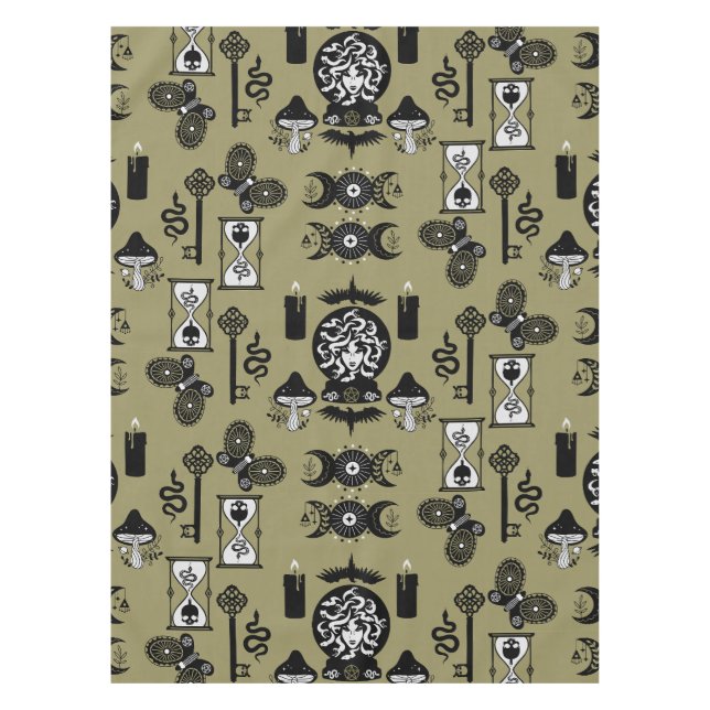 Toalha De Mesa Decoração estética Witchcore (Frente)