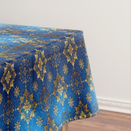 Toalha de mesa decorativa azul para feriados
