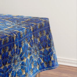 Toalha de mesa decorativa azul para feriados