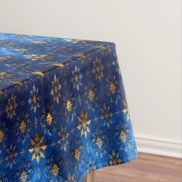 Toalha de mesa decorativa azul para feriados