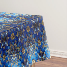 Toalha de mesa decorativa azul para feriados