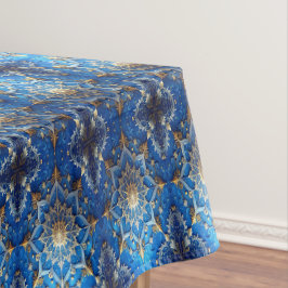 Toalha de mesa decorativa azul para feriados