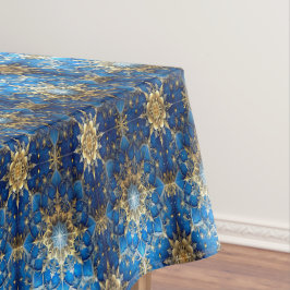 Toalha de mesa decorativa azul para feriados