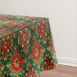 Toalha de Mesa Decorativa Vermelha Verde para Feri