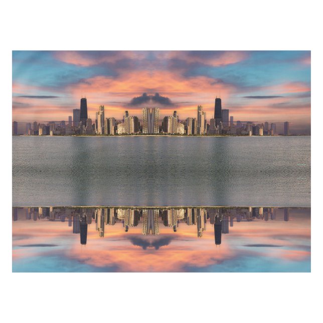 Toalha De Mesa Deep Sunset Chicago (Frente (Horizontal))