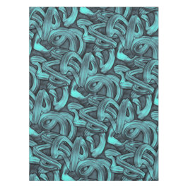Toalha De Mesa deep thought - black and teal :