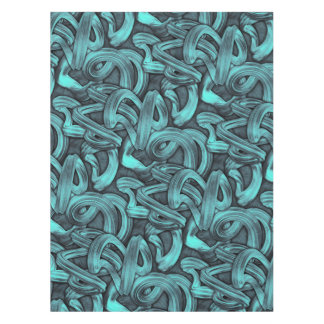 Toalha De Mesa deep thought - black and teal :