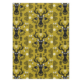 Toalha De Mesa Deer de Arte Folclórica Moderna