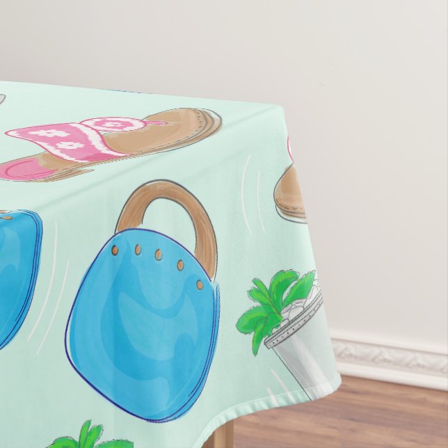 Toalha De Mesa Derby Mint Julep Bermuda Bag Sandals (Posição Original)