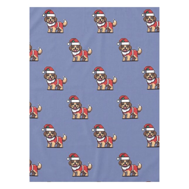 Toalha De Mesa Desejamos-lhe um feliz natal com papais noeis de c (Frente)