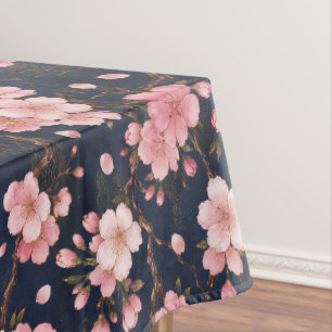 Toalha De Mesa Desenho Refinado Flor de Cerejeira Japonesa