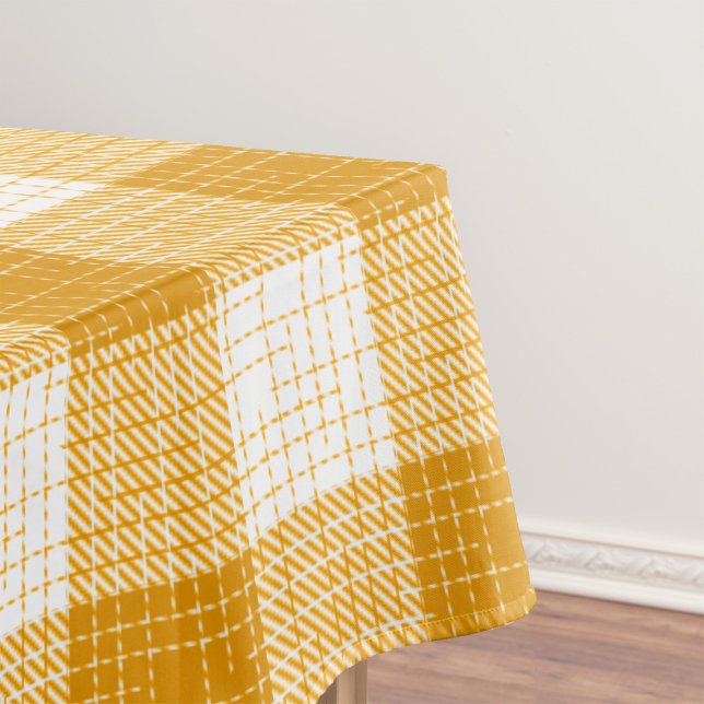 Toalha De Mesa Desenho Xadrez Amarelo e Branco em Negrito  (Criador carregado)