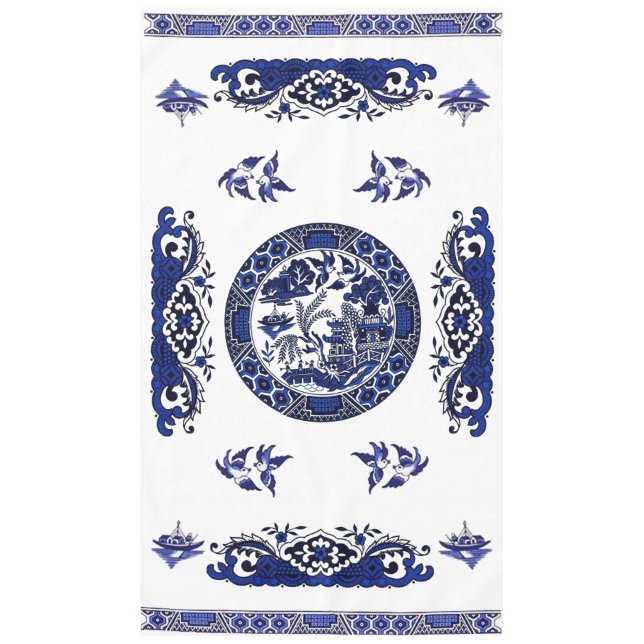 Toalha De Mesa Design Classic Blue Willow China (Frente)