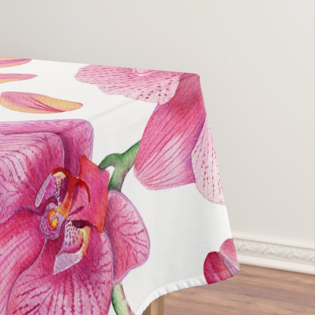 Toalha De Mesa Design de Orquídeas em Aquarela 2 (Posição Original)