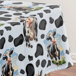 Toalha De Mesa Design de padrão animal de vaca