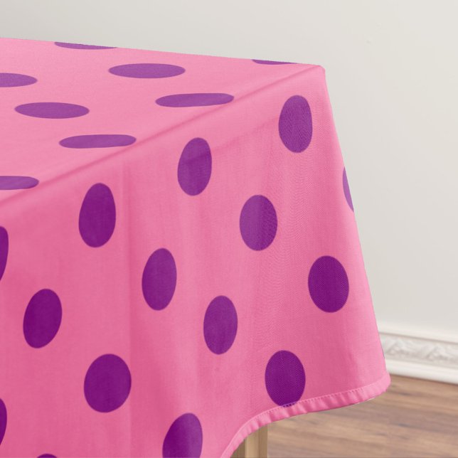 Toalha De Mesa Design De Padrão De Bolinhas Roxo A Rosa (Criador carregado)