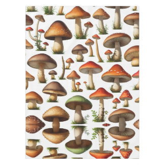 Toalha De Mesa Design de Padrão de Coleta de Cogumelos