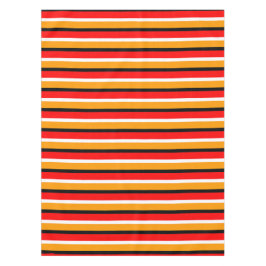 Toalha De Mesa Design de Padrão de Faixa Laranja Vermelha