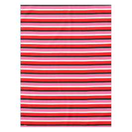 Toalha De Mesa Design de Padrão de Faixa Rosa Vermelha