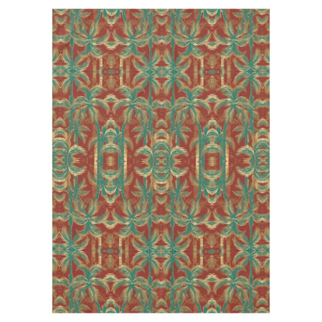 Toalha De Mesa Design de Padrão de Palms Gêmeas (Frente)