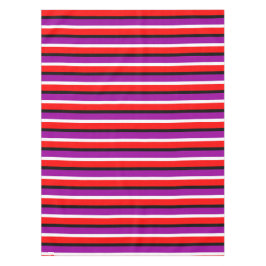 Toalha De Mesa Design de Padrão de Stripe Roxo Vermelho
