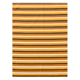 Toalha De Mesa Design de Padrão de Stripes Castanho Laranja