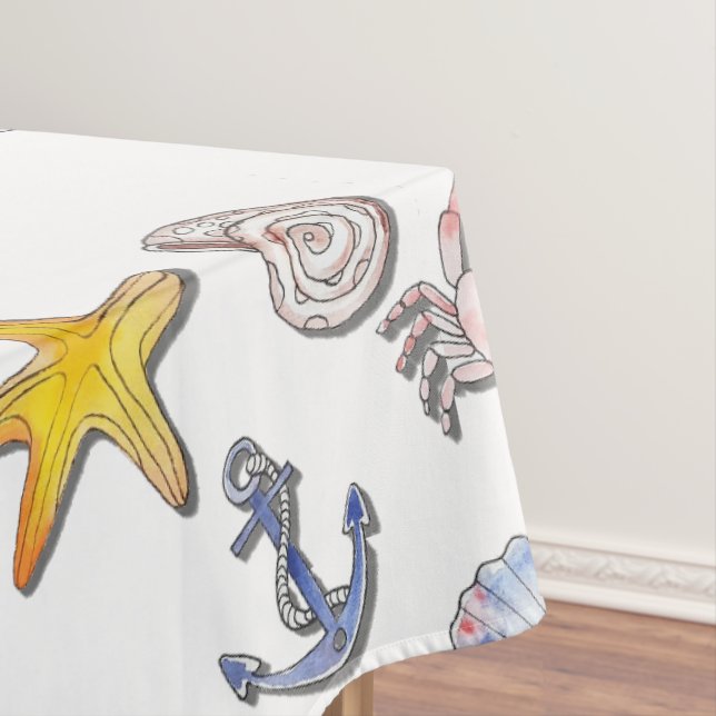 Toalha De Mesa Design de praia simples (Posição Original)